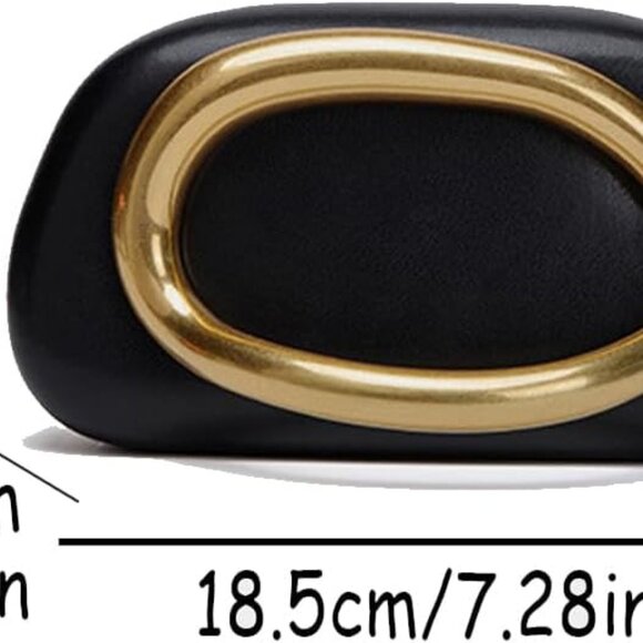 Premium Pearl White PU Leather Evening Clutch with Chain for Women - Picture 5 of 5